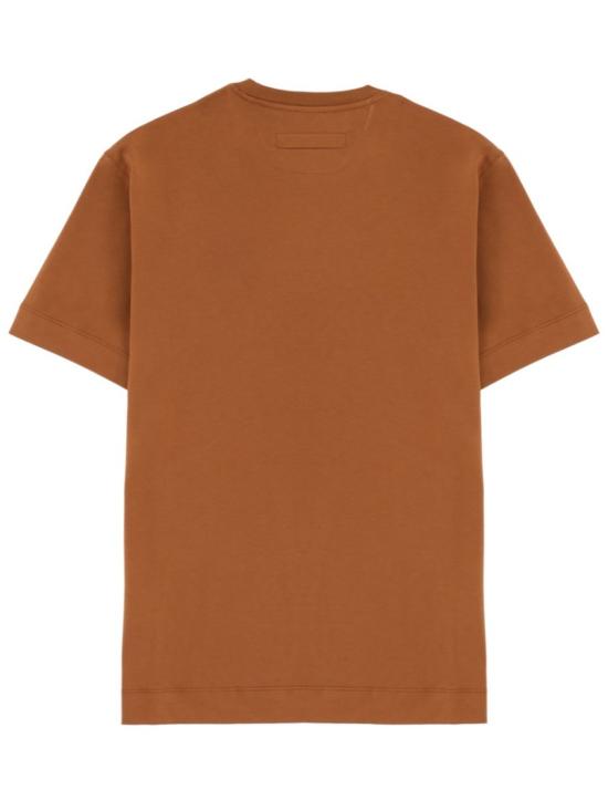  에르메네질도제냐 반팔 티셔츠 UH360A3 H765N05 Brown - ERMENEGILDO ZEGNA