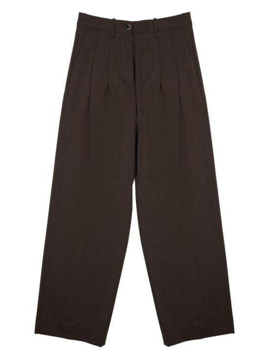 25FW 나인인더모닝 스트레이트 팬츠 GEM09 S31CAMEL Black