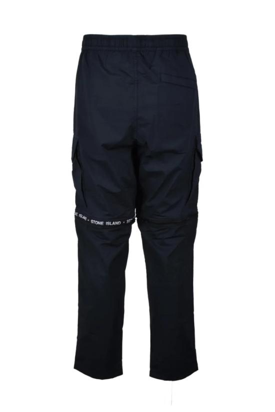  스톤 아일랜드 스트레이트 팬츠 면 스판 카고  - 네이비 블루 - STONE ISLAND