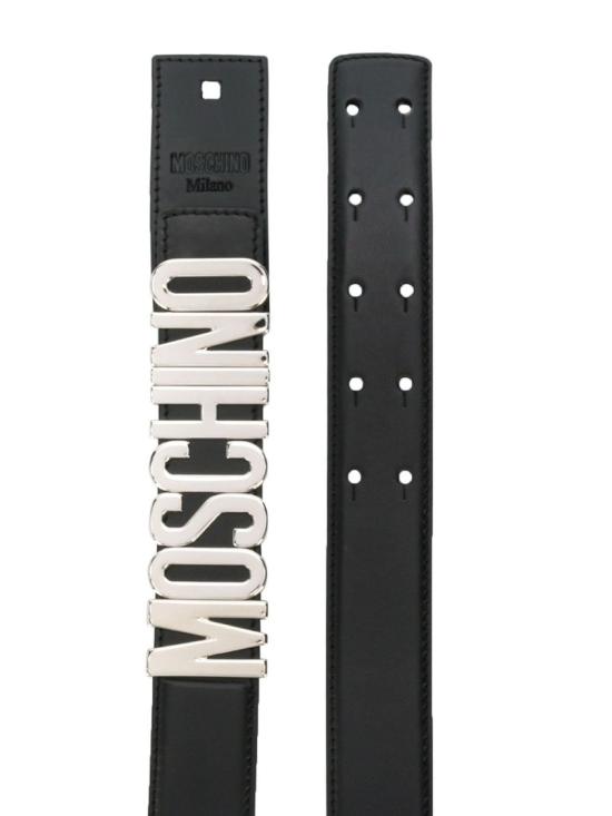  모스키노 가죽 벨트 A8012 8001 6555 Grey - MOSCHINO