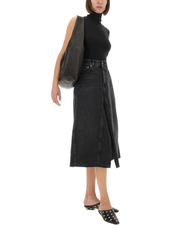 25FW 하이쿠레 데님 스커트 HEW08096DF119L0894 L0894 Black - HAIKURE