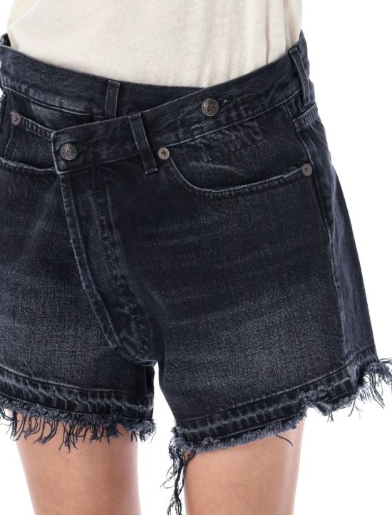 26SS 알13 데님 숏팬츠 R13W6055394B101A Black - R13