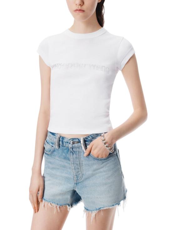 26SS 알렉산더 왕 데님 숏팬츠 4DC1264957470C White