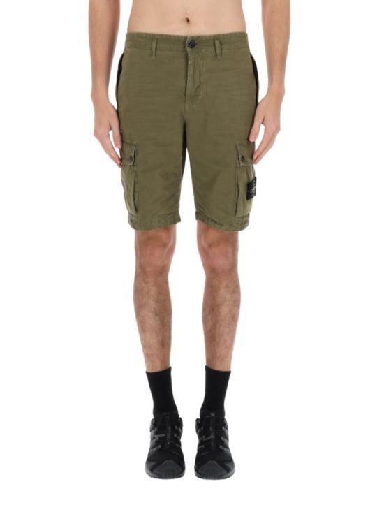  스톤 아일랜드 숏팬츠 L100019 S00WAV015G Green - STONE ISLAND