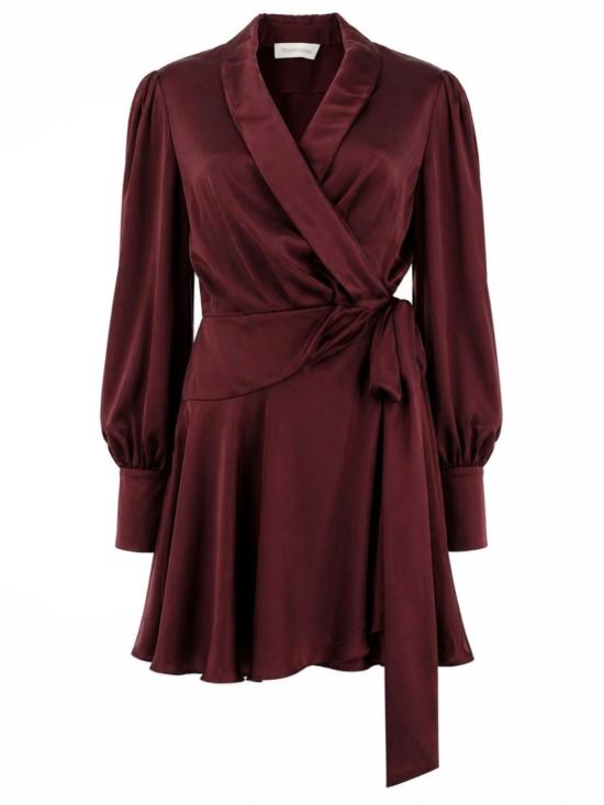  짐머만 미디 원피스 8067DS26R MAHO Burgundy