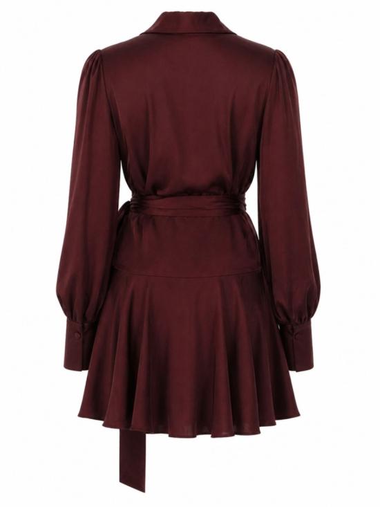  짐머만 미디 원피스 8067DS26R MAHO Burgundy - ZIMMERMANN