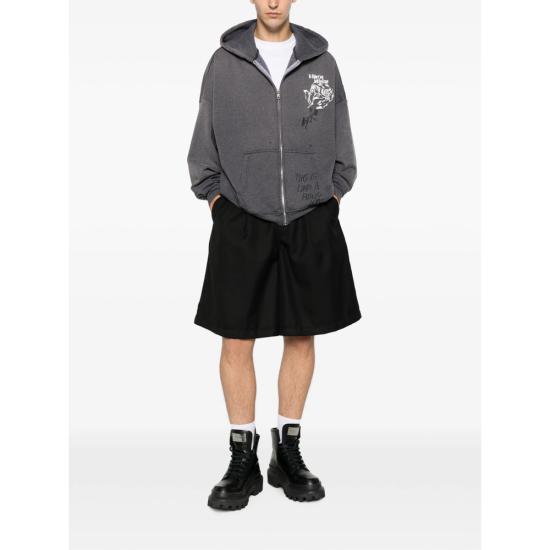 26FW 팔리 할리우드 후드 티셔츠 4U002Q1010 VIBLK GREY - PALY HOLLYWOOD