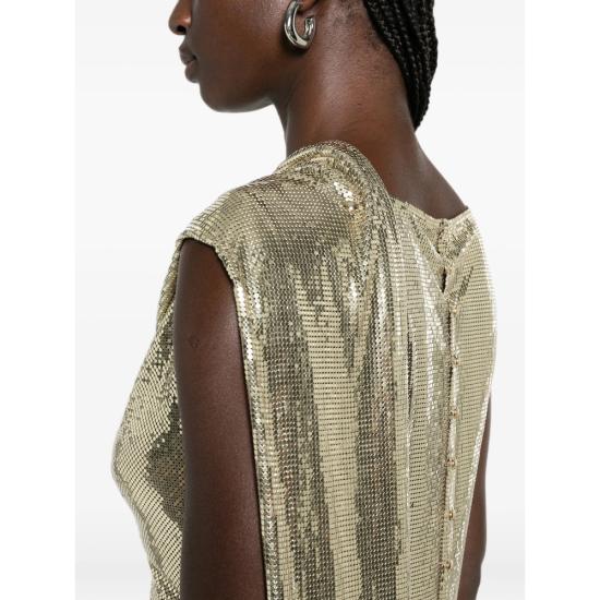 26FW 파코라반 미디 원피스 26AIRO378 MH0006 P766 GOLD - PACO RABANNE