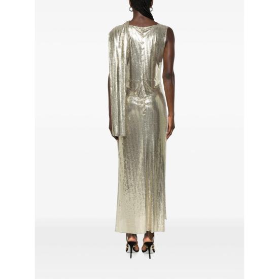 26FW 파코라반 미디 원피스 26AIRO378 MH0006 P766 GOLD - PACO RABANNE