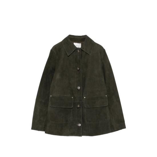 26FW 빈스 가죽 자켓 V201491672 408 GREEN