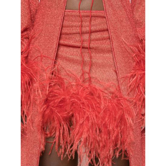 26FW 오세리 숏 스커트 LSDS261 LUREX PLUM CORAL RED - OSÉREE