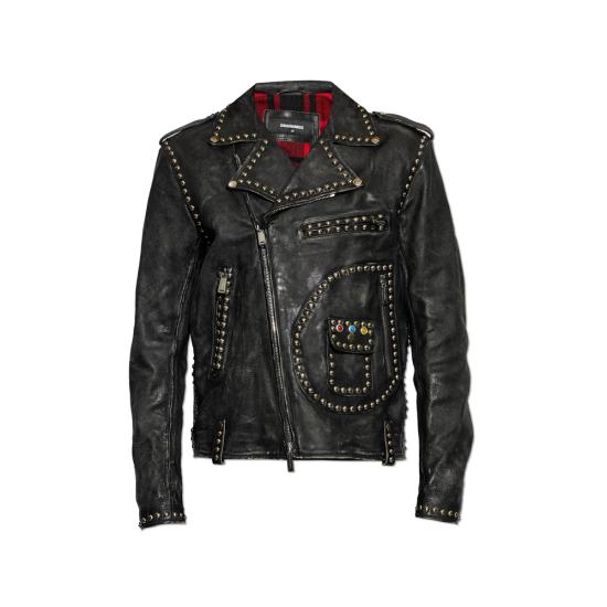 26FW 디스퀘어드2 바이커 자켓 D07056 S74AM1741 900 BLACK