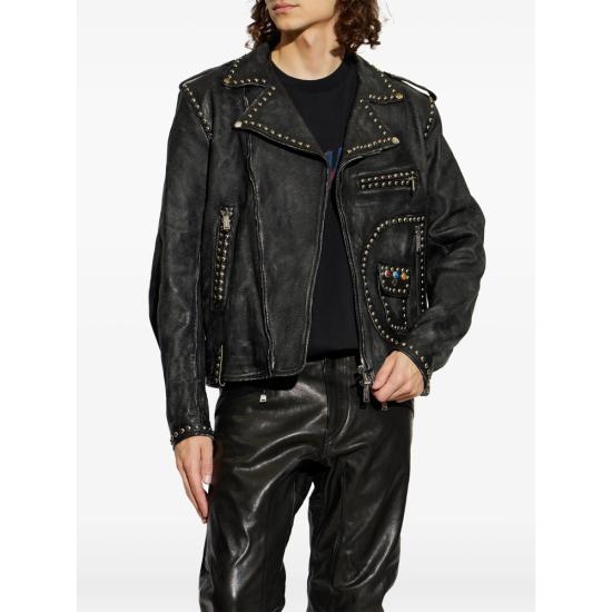 26FW 디스퀘어드2 바이커 자켓 D07056 S74AM1741 900 BLACK - DSQUARED2