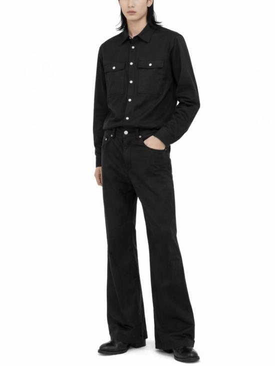 26SS 릭 오웬스 스트레이트 팬츠 RU01F2335 N09 Black - RICK OWENS