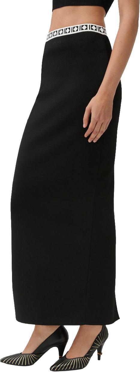 26FW 베르사체 롱 스커트 10253551A183571B000 BLACK - VERSACE