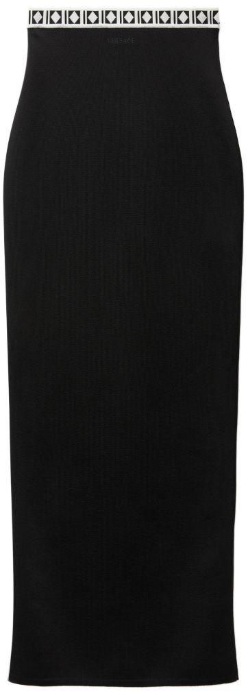 26FW 베르사체 롱 스커트 10253551A183571B000 BLACK