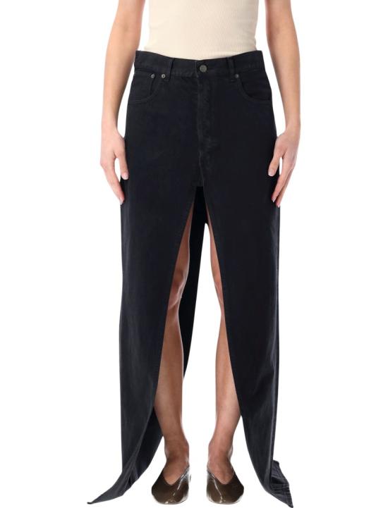 26SS 하이쿠레 데님 스커트 HEW08111GF183PXT0491 Black