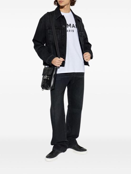 26FW 발망 반팔 티셔츠 GH1EG000BD45 GAB White - BALMAIN
