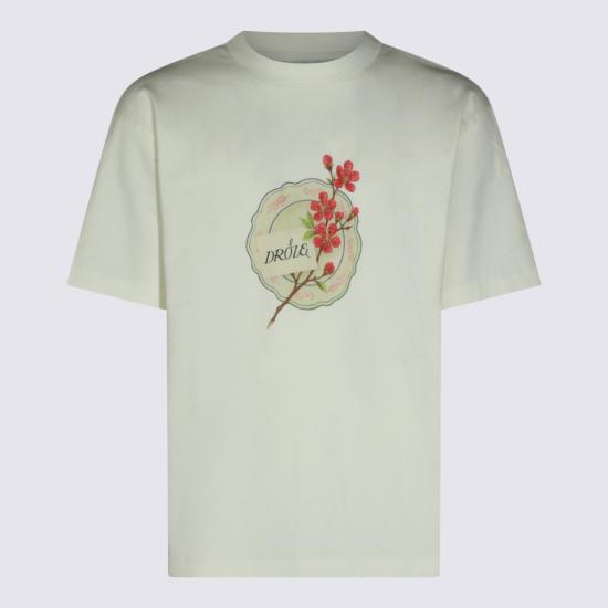 26FW 드롤드무슈 반팔 티셔츠 LTS329CO248 OW Bianco