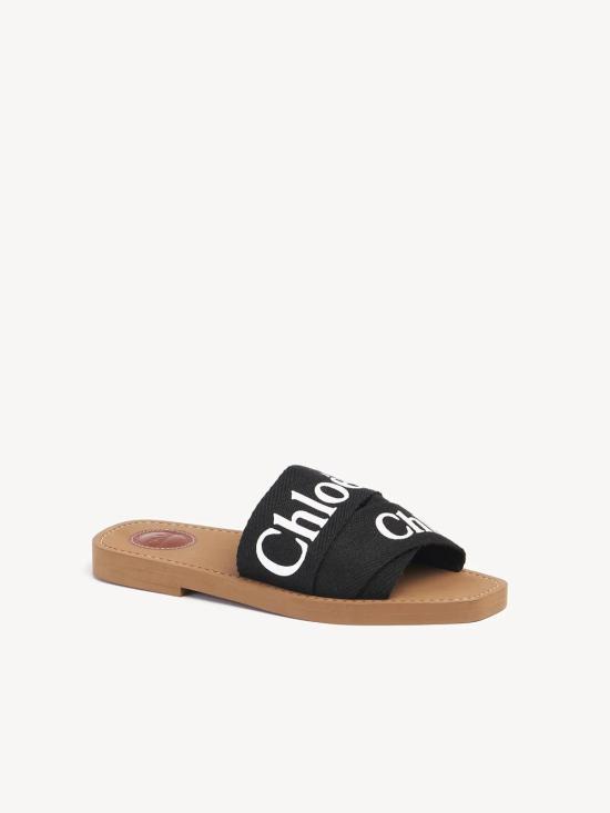 26FW 끌로에 우디 플랫 뮬 CHC22U188Z3 001 Nero - CHLOE