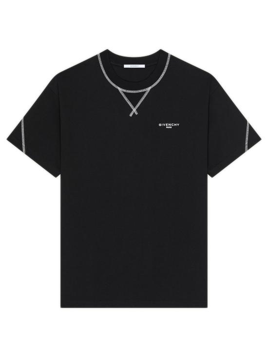 26FW 지방시 반팔 티셔츠 BM71P53YR8 001 Nero