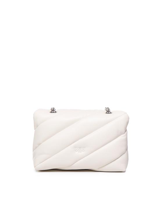 26FW 핑코 크로스백 100038 A0F2Z14O BIANCO SETA OLD SILVER - PINKO