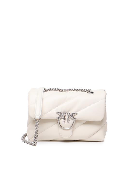 26FW 핑코 크로스백 100038 A0F2Z14O BIANCO SETA OLD SILVER