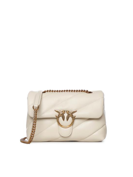 26FW 핑코 크로스백 100038 A0F2Z14Q BIANCO SETA ANTIQUE GOLD - PINKO