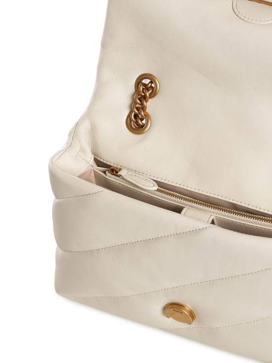 26FW 핑코 크로스백 100038 A0F2Z14Q BIANCO SETA ANTIQUE GOLD - PINKO