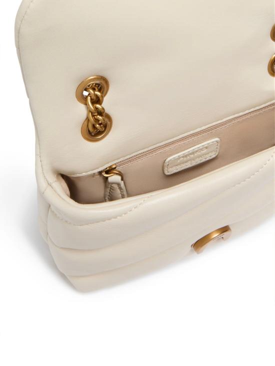 26FW 핑코 크로스백 100040 A0F2Z14Q BIANCO SETA ANTIQUE GOLD - PINKO