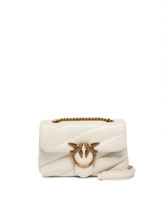 26FW 핑코 크로스백 100040 A0F2Z14Q BIANCO SETA ANTIQUE GOLD