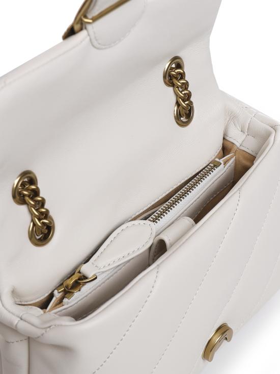 26FW 핑코 크로스백 100039 A0F2Z14Q BIANCO SETA ANTIQUE GOLD - PINKO
