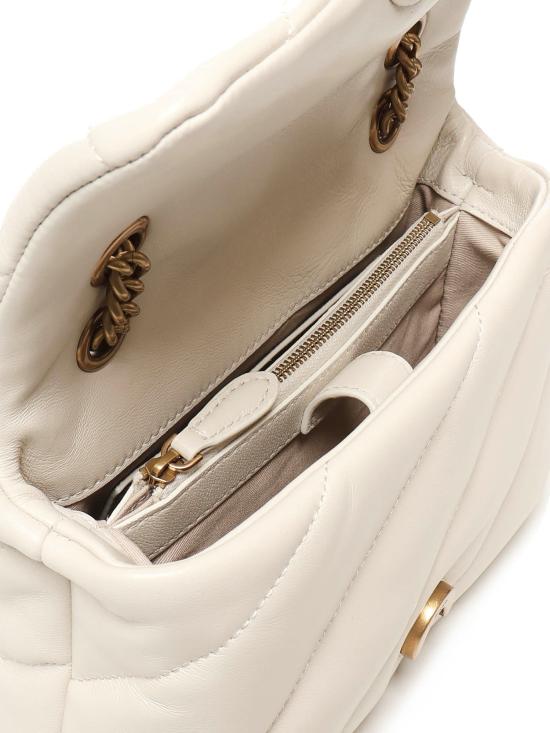 26FW 핑코 크로스백 100039 A0F2Z14Q BIANCO SETA ANTIQUE GOLD - PINKO