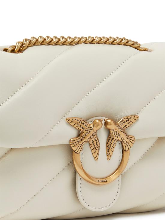 26FW 핑코 크로스백 100039 A0F2Z14Q BIANCO SETA ANTIQUE GOLD - PINKO