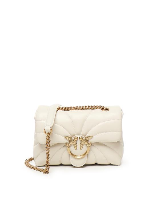 26FW 핑코 크로스백 100039 A1EXZ14Q BIANCO SETA ANTIQUE GOLD