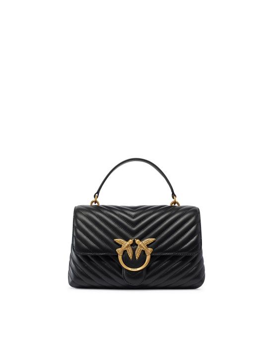 26FW 핑코 토트백 100043 A0GKZ99Q NERO ANTIQUE GOLD