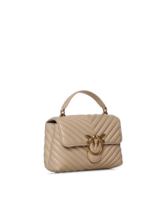 26FW 핑코 토트백 100044 A0GKC50Q BEIGE GRIGIO FUMO ANTIQUE GOLD - PINKO