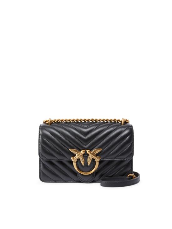 26FW 핑코 크로스백 100074 A0GKZ99Q NERO ANTIQUE GOLD