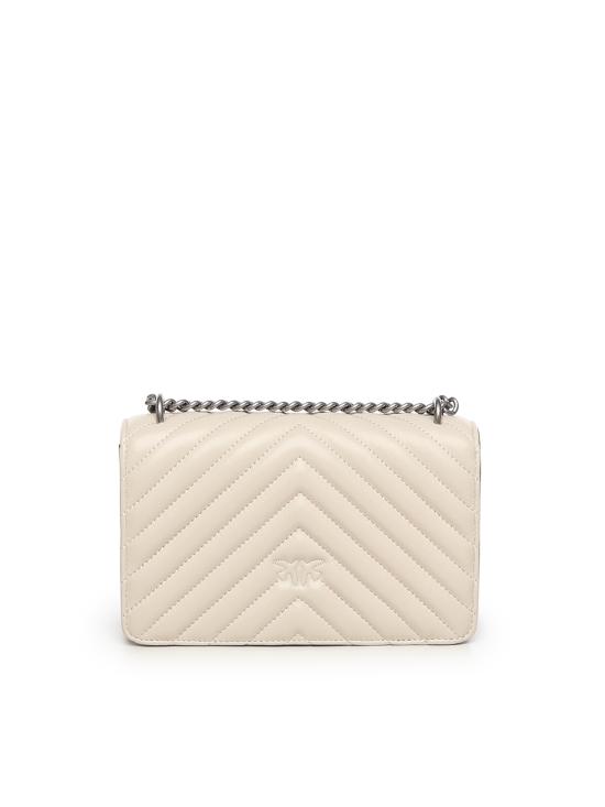 26FW 핑코 크로스백 100074 A0GKZ14O BIANCO SETA OLD SILVER - PINKO