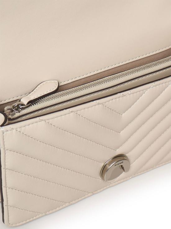 26FW 핑코 크로스백 100074 A0GKZ14O BIANCO SETA OLD SILVER - PINKO