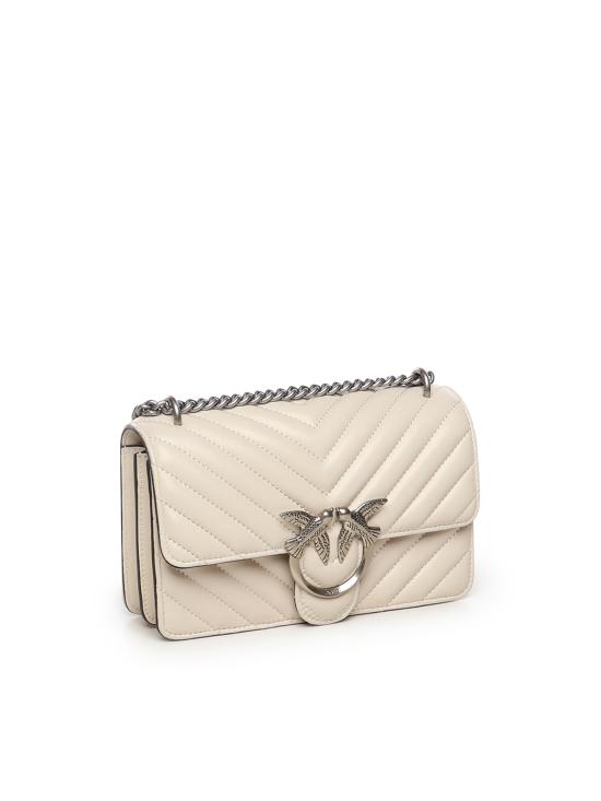 26FW 핑코 크로스백 100074 A0GKZ14O BIANCO SETA OLD SILVER - PINKO