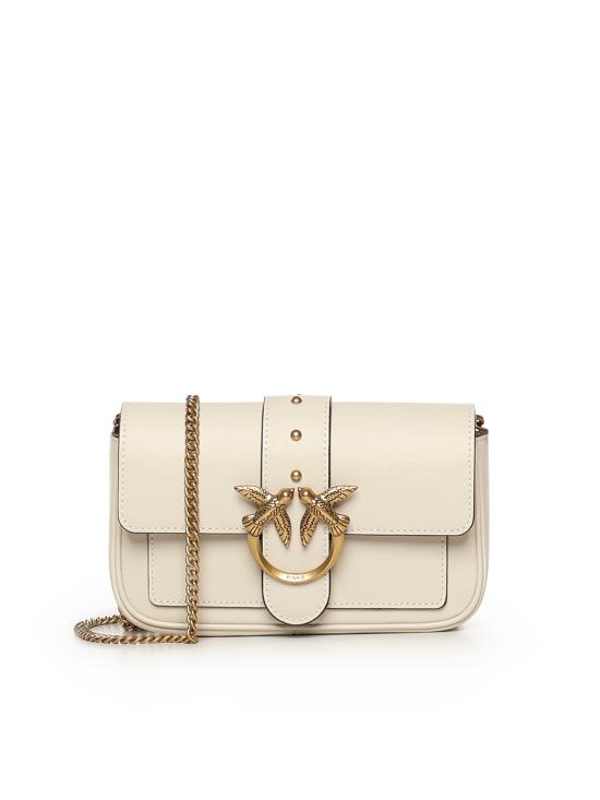 26FW 핑코 크로스백 100061 A0F1Z14Q BIANCO SETA ANTIQUE GOLD