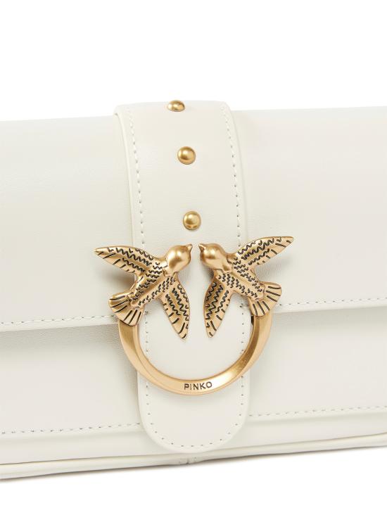 26FW 핑코 크로스백 100061 A0F1Z14Q BIANCO SETA ANTIQUE GOLD - PINKO