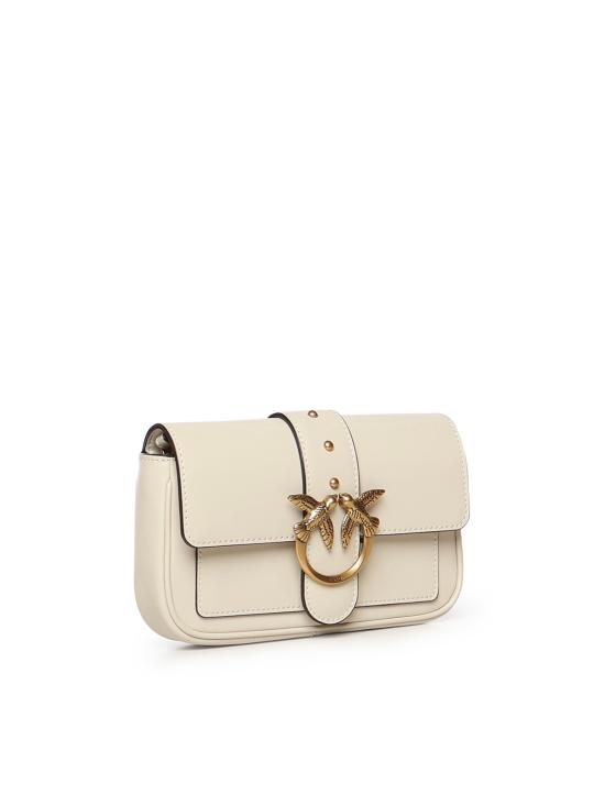 26FW 핑코 크로스백 100061 A0F1Z14Q BIANCO SETA ANTIQUE GOLD - PINKO