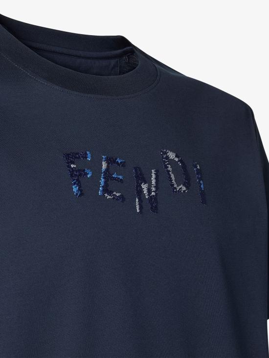 26FW 펜디 반팔 티셔츠 FY1319AUOB F0PTH Blu - FENDI