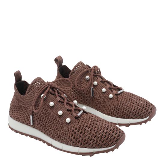 26FW 지미추 스니커즈 VELES QEHCHOCOLATE BRONZE BROWN - JIMMY CHOO
