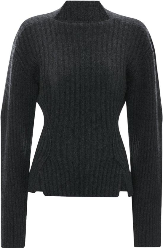 26FW 빅토리아 베컴 터틀넥 VICTORIABECKHAM1326KJU007314A9896RIBJUMPERCREWNECKSKNITWEARDARKGREY DONKERGREY