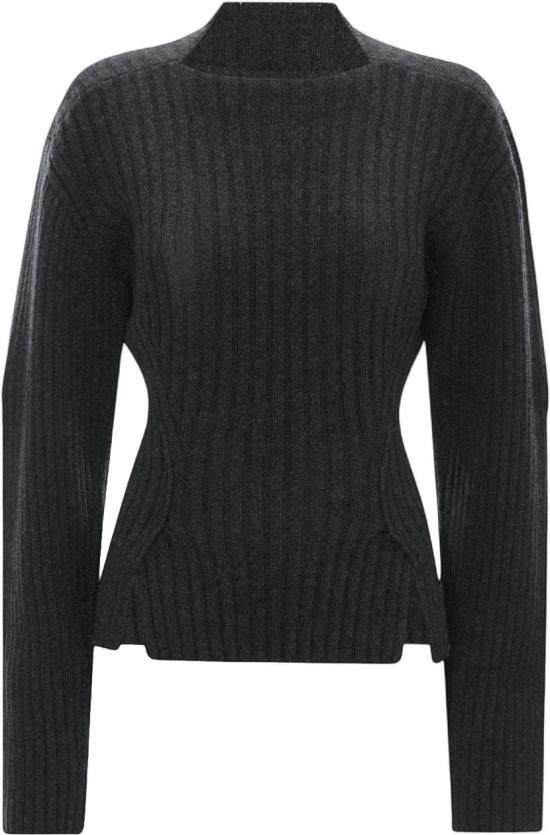 26FW 빅토리아 베컴 터틀넥 VICTORIABECKHAM1326KJU007314A9896RIBJUMPERCREWNECKSKNITWEARDARKGREY DONKERGREY