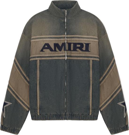 26SS 아미리 트레이닝 웨어 AMIRISPORTDENIMTRACKJACKETWORNSLATE GREY