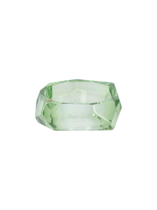26FW 지미추 반지 FACETED BRACELET EYF CLOVER GOLD Green